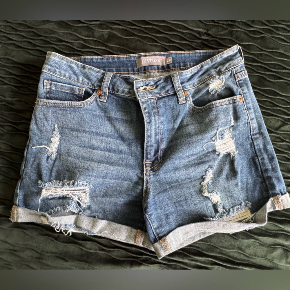 JUST USA Classic Blue Denim Shorts